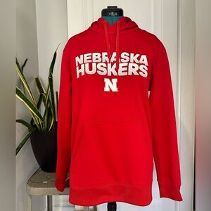 Nebraska Huskers unisex Large Adidas Sideline Gear Hoodie Climawarm